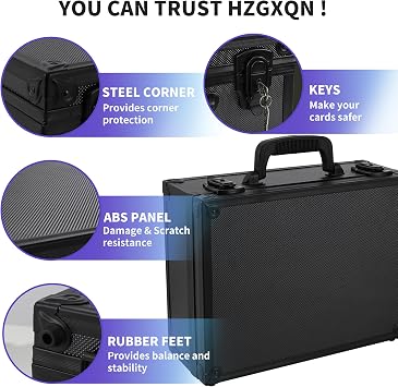 HZGXQN Toploader Storage Box for 3 x 4 35pt Rigid Card, Top Loader Card Storage Hard Case, Sports Card Storage Boxes for Trading Cards, Top Loaders Holder (Holds 600+ Toploaders)