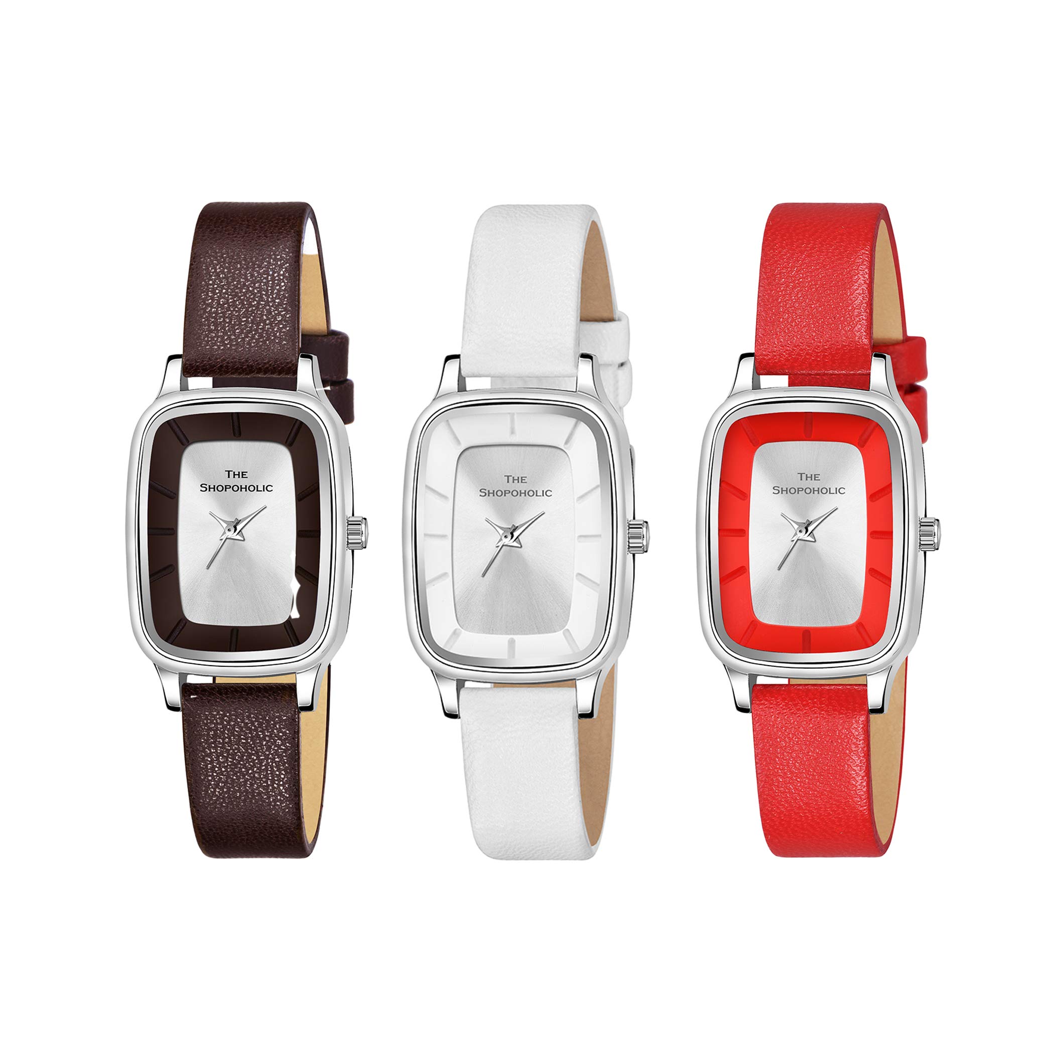 The Shopoholic Analogue Silver Dial Black White Red Belt Women Watches Combo of 3(S-469-465-466) (B085HBP7NV) Amazon Price History, Amazon Price Tracker