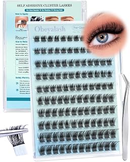 Obeyalash Y24 120pcs Reusable Self Adhesive Lashes from Bottom, 8-14 Mixed, Soft and Reusable