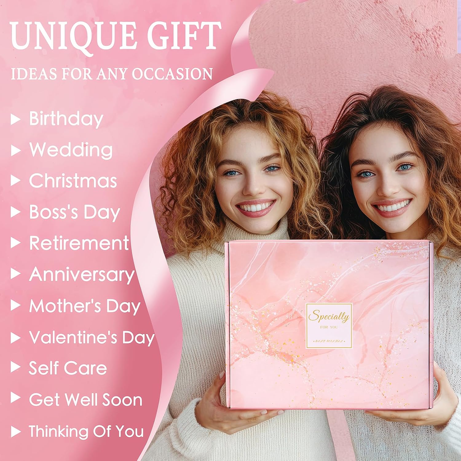 Birthday Gifts for Women Self Care Get Well Soon Gift Baskets, Relaxing Spa Gift Set for Galentines W/Flannel Blanket & 40 OZ Tumbler for Mom Wife Her Sister Girlfriend, Valentines Mother's Day - Image 3