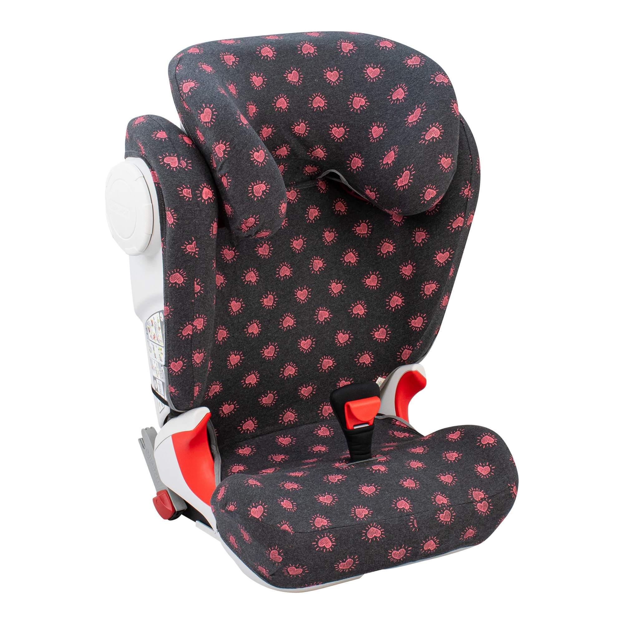 JYOKO KIDS Funda Compatible con Romer Kidfix II XP SICT kidfix2 S, Kidfix Z - Line (CON OJAL, FLUOR HEART) — view 2
