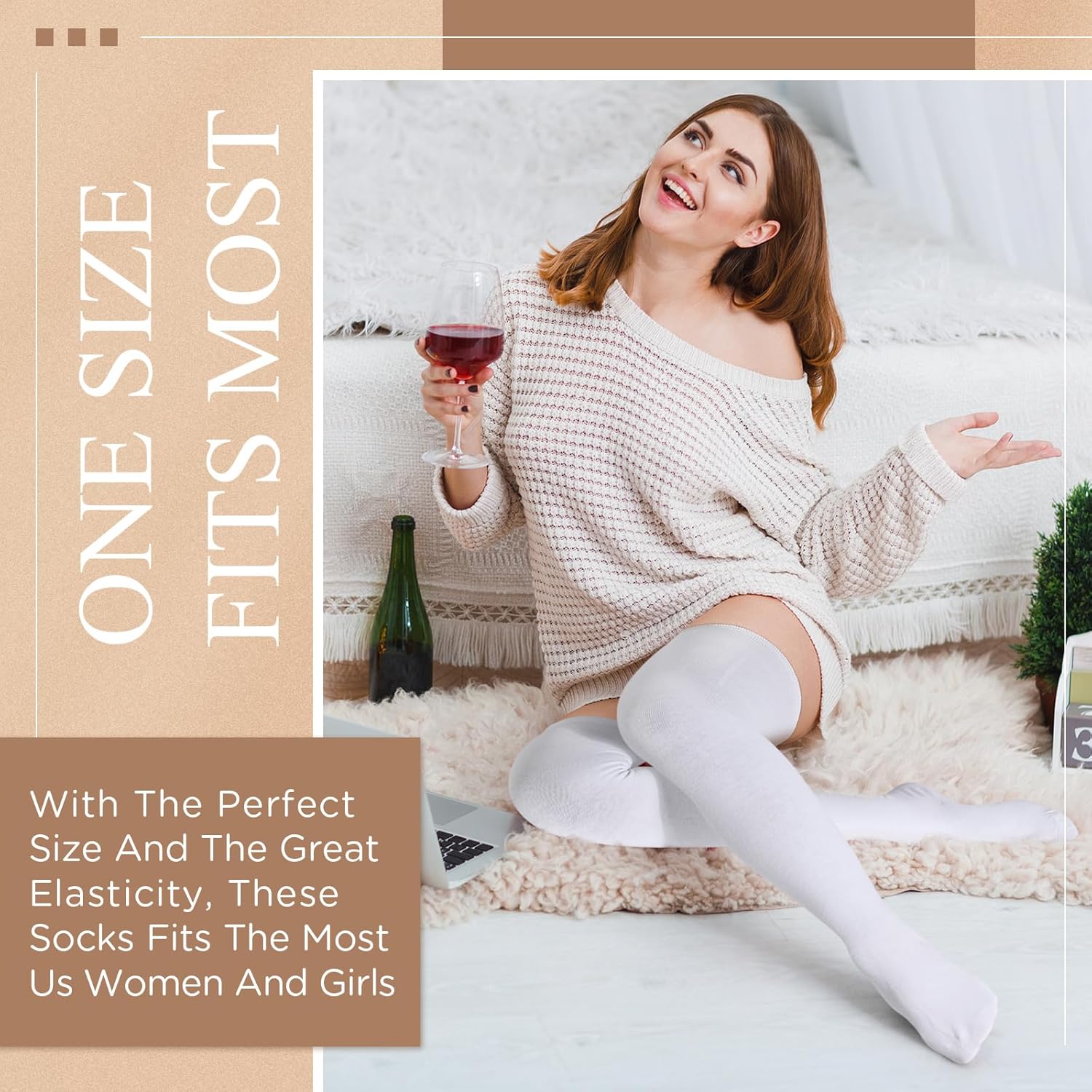 2 stuks Vrouwen Over Knee Dij Sokken, Drievoudige Strepen Hoge Panty Lange Kous, Zachte Stretch Laars Sok Beenverwarmer Sokken voor Dagelijks Dragen, Cosplay (Bordeaux 2 stuks Vrouwen Over Knee Dij Sokken, Drievoudige Strepen Hoge Panty Lange Kous, Zachte Stretch Laars Sok Beenverwarmer Sokken voor Dagelijks Dragen, Cosplay (Bordeaux
