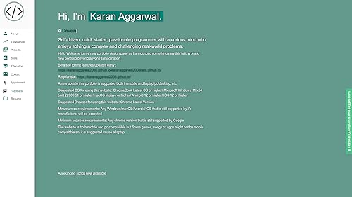 Karan Aggarwal's Portofolio