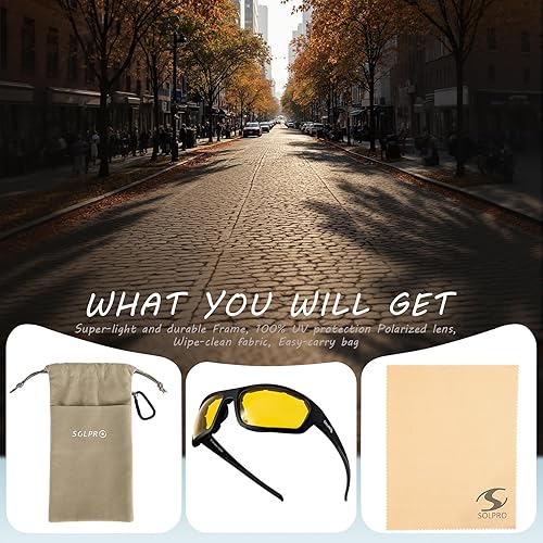 Miniatura 6 de Gafas polarizadas para motocicleta con protección UV, con acolchado de espuma, pesca, golf, senderismo, para hombres y mujeres