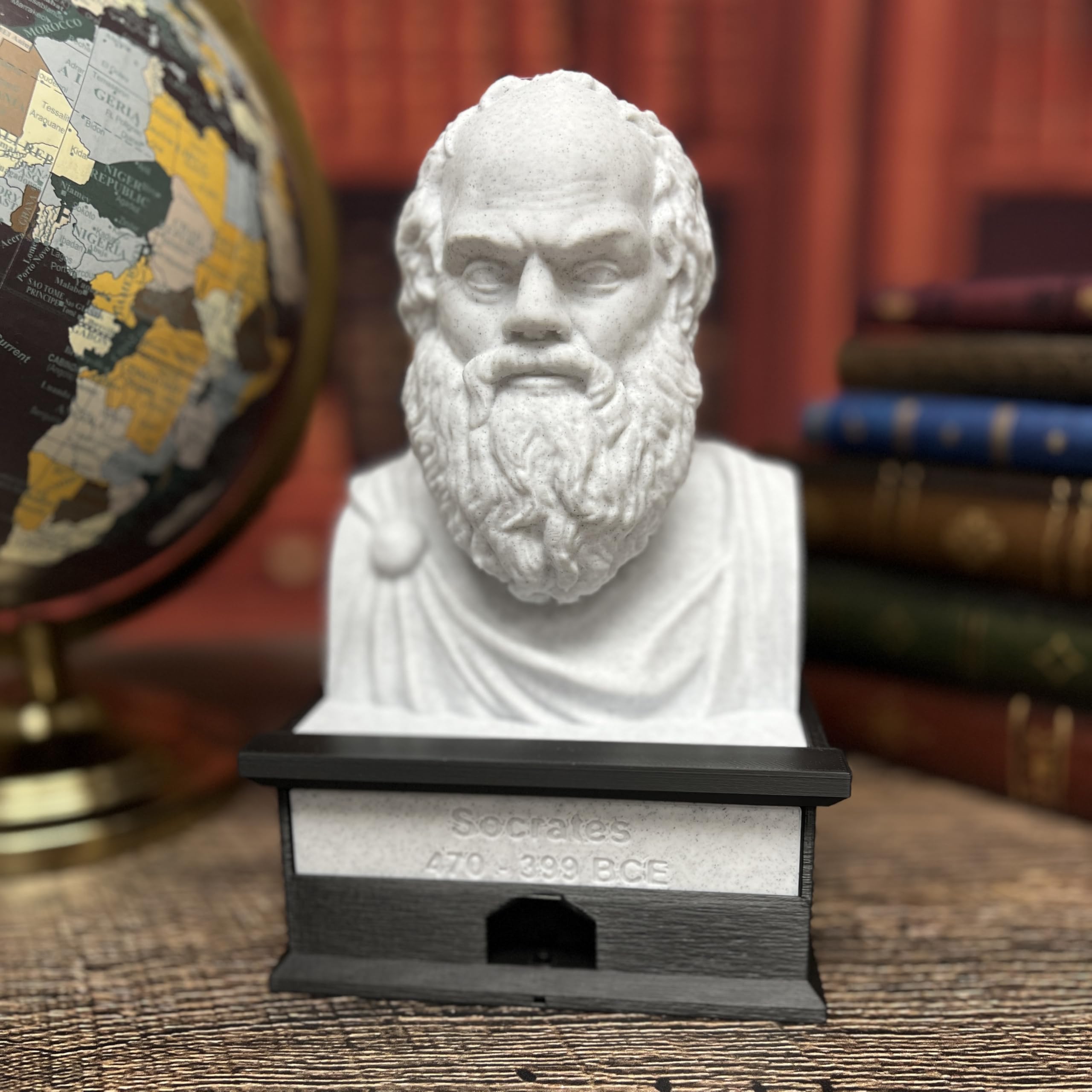 MunnyGrubbers - Socrates - Talking Busts - Plastic Collectible Toy - Press The Button for a Quote or Fun Fact - (Marble)