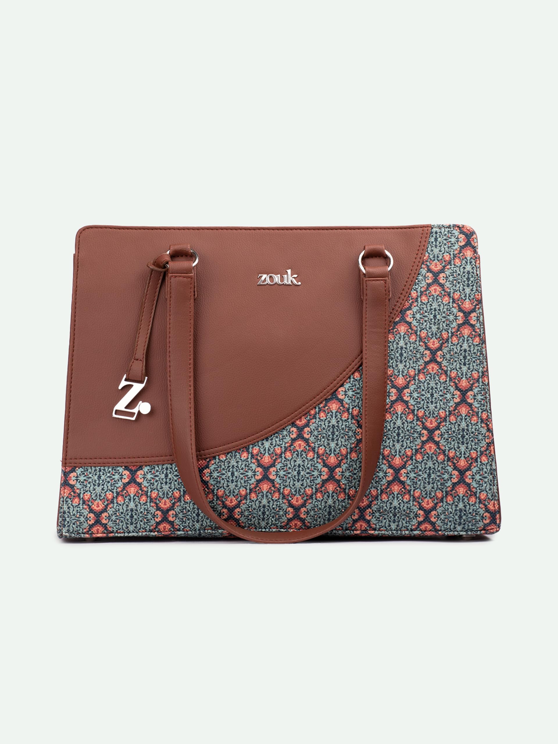 ZOUK Office Essential Bag | Jute | Vegan Leather Handcrafted Tote Bag With Double Handle Shoulder Strap | Kolkata Nouveau 2