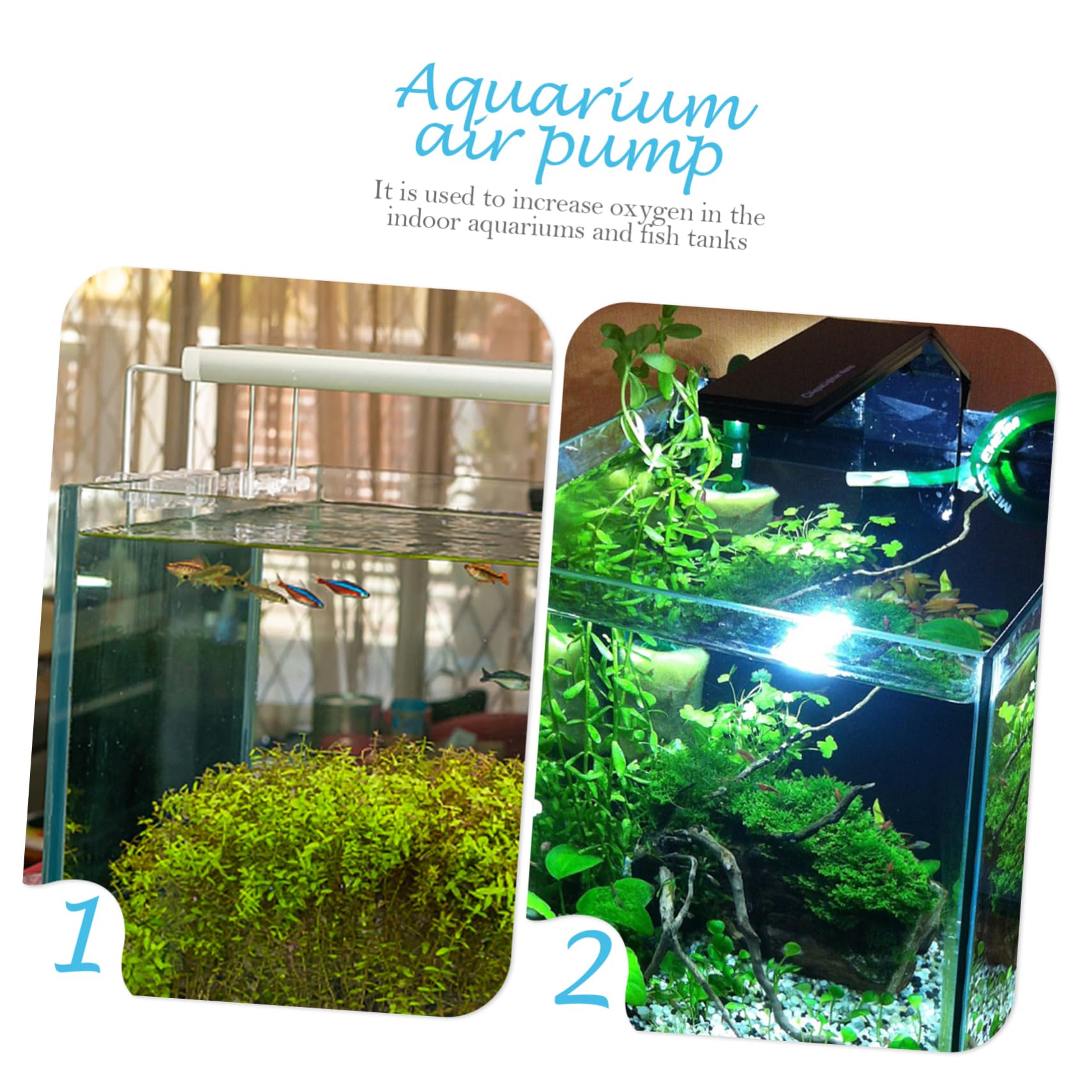 BESPORTBLE Sauerstoffpumpe für Fischbecken Portable air Pump Aquarium air Pump Indoor Aquarium Oxygen Pump tauchfähig Luft Schwimmbad Aquarium -Sauerstoffpumpe Aquariumzubehör Abs Blue
