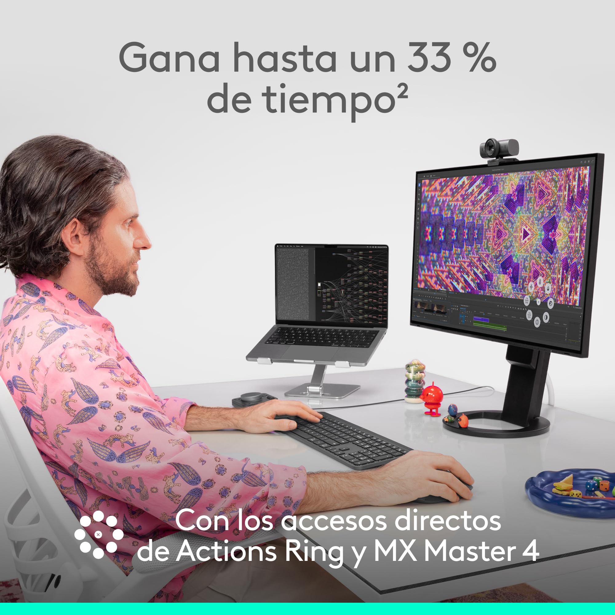 Logitech MX Master 4, ratón inalámbrico ergonómico con Respuesta háptica Avanzada, Desplazamiento ultrarrápido, Carga USB-C, Bluetooth, Windows, macOS - Negro