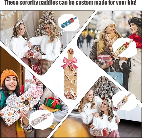 Miniatura 8 de Paleta de hermandad de 22 pulgadas paleta de madera maciza en forma de corazón sin terminar paleta de fraternidad griega para dibujo manualidades y