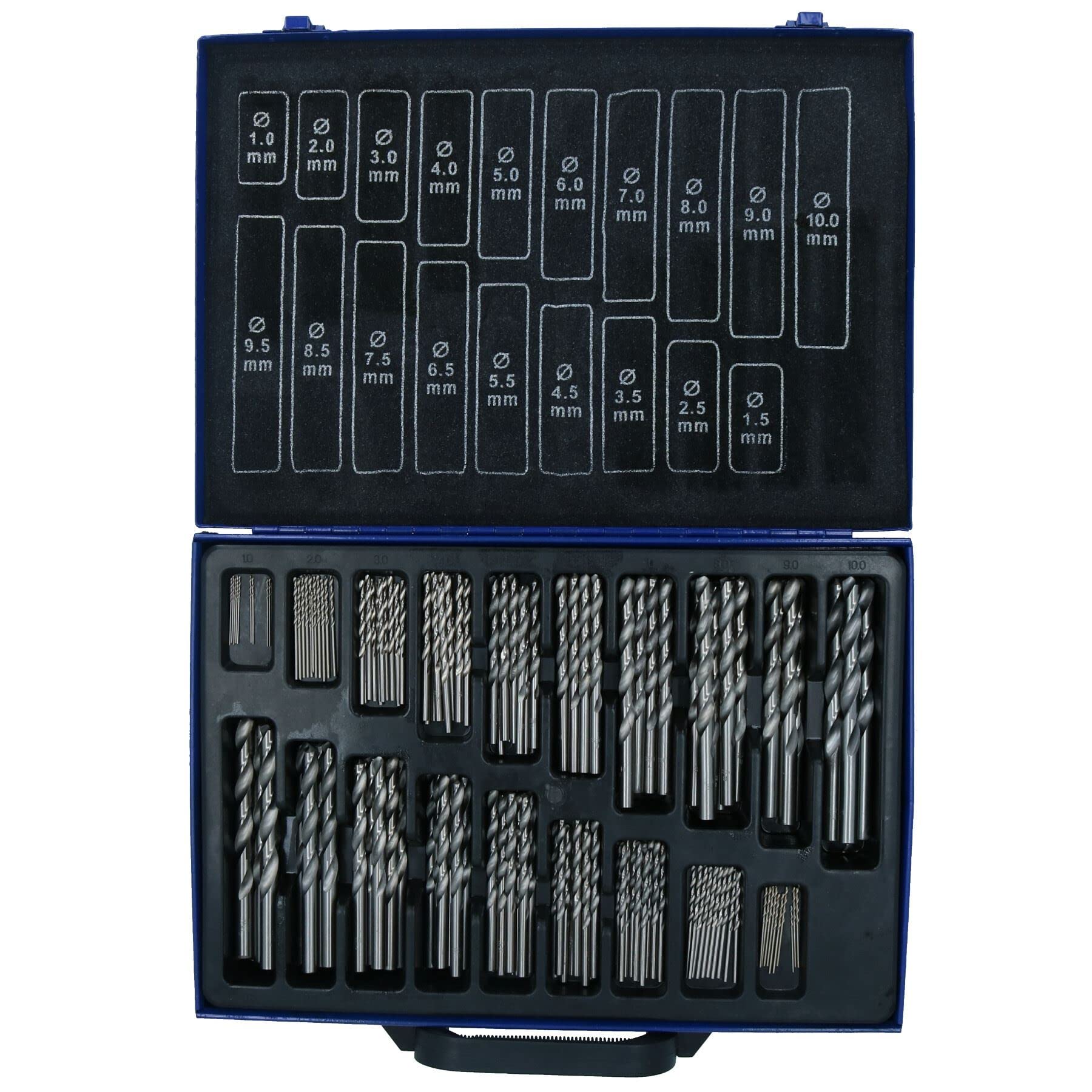 Twist Set di punte da trapano Metric 170PC HSS 1mm - 10mm in valigia TE399