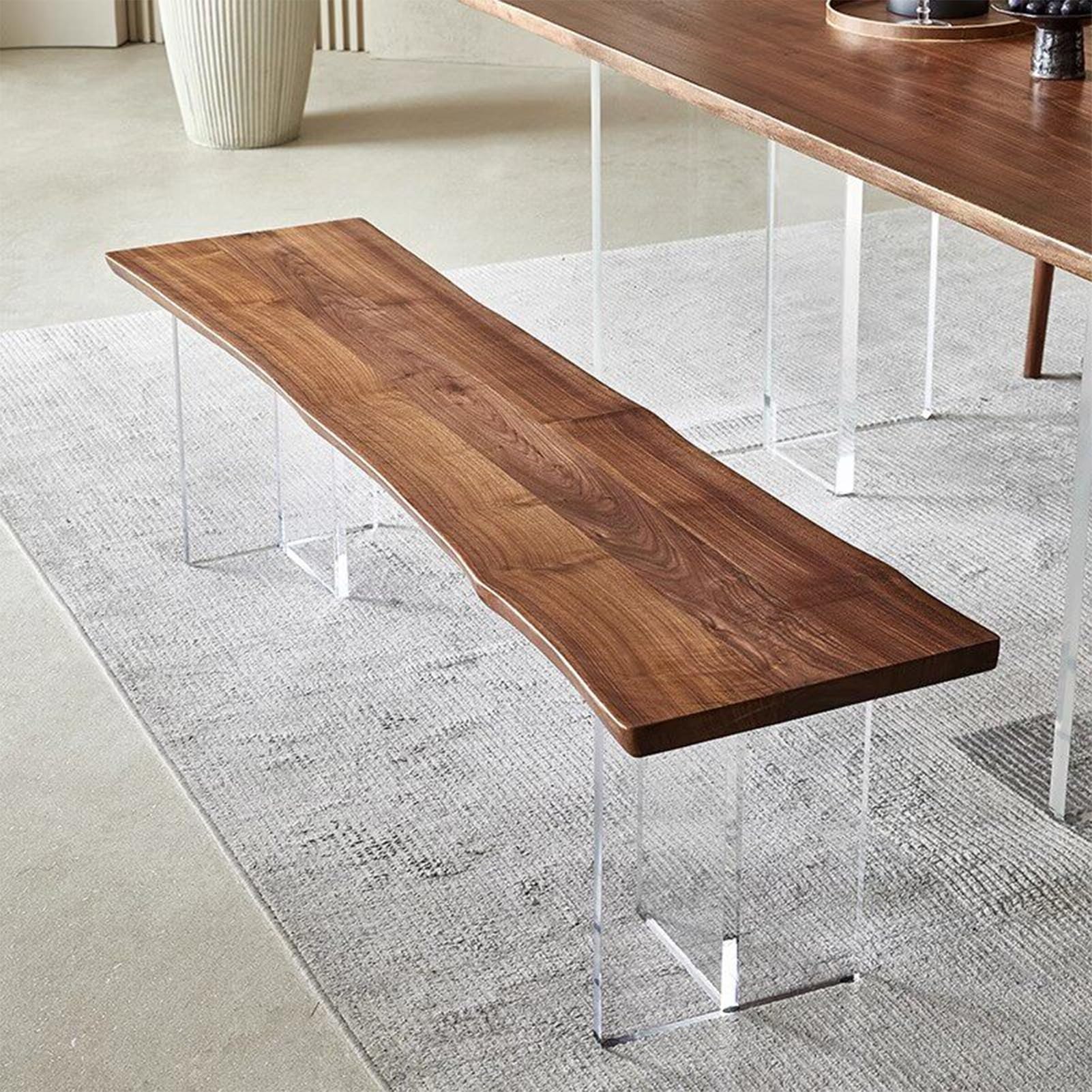 Panca da tavolo da pranzo, panca in legno stile rustico, panca da fondo letto, panca da pranzo in stile moderno di metà secolo, per sala da pranzo, soggiorno, corridoio, cucina, ingresso (120x32x45