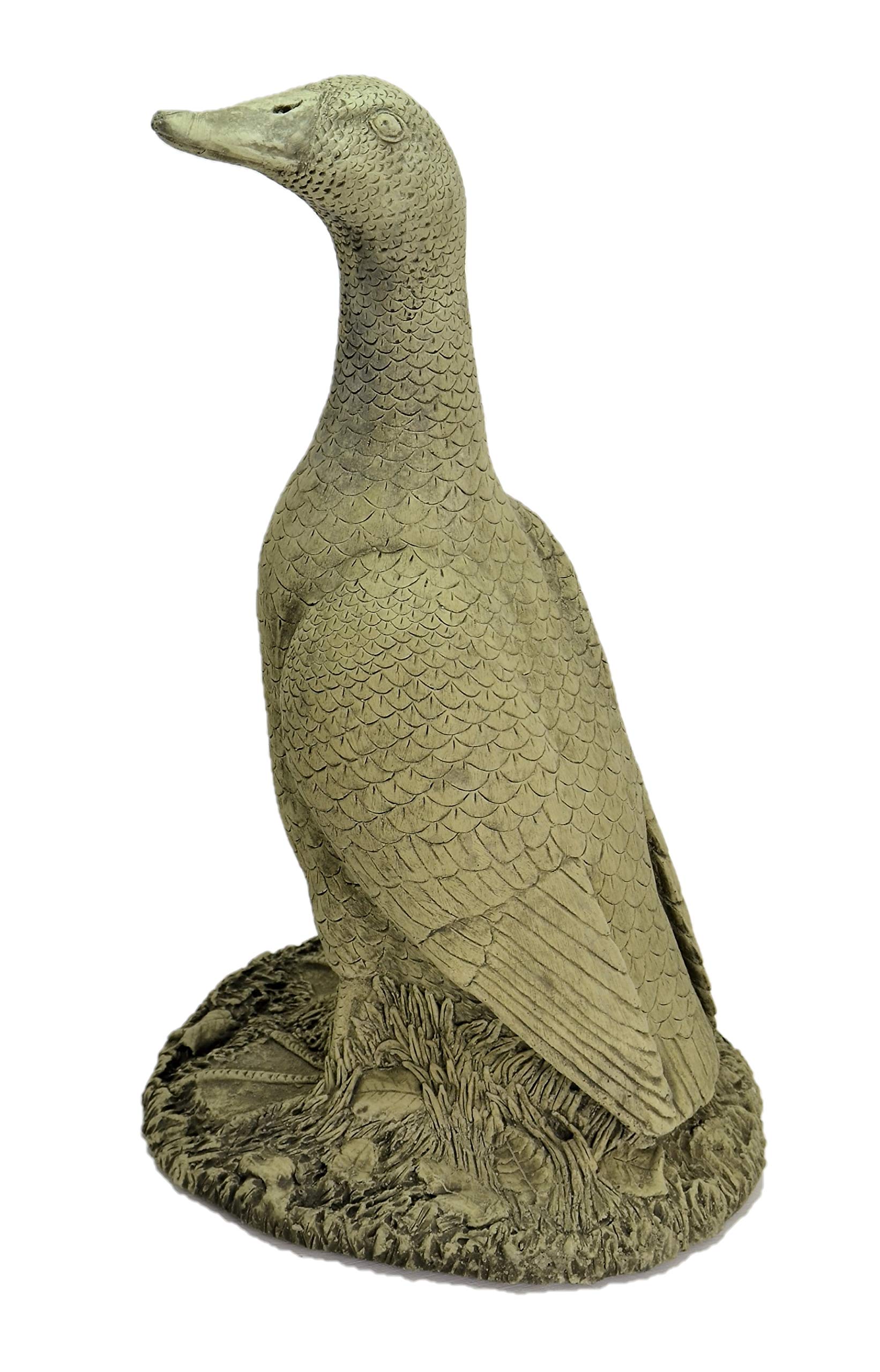 Copyright Devonshire Stone Limited Green Thelma The Indian Runner Duck -Garden Ornament-Sculpture-Stone Statue-Wildlife