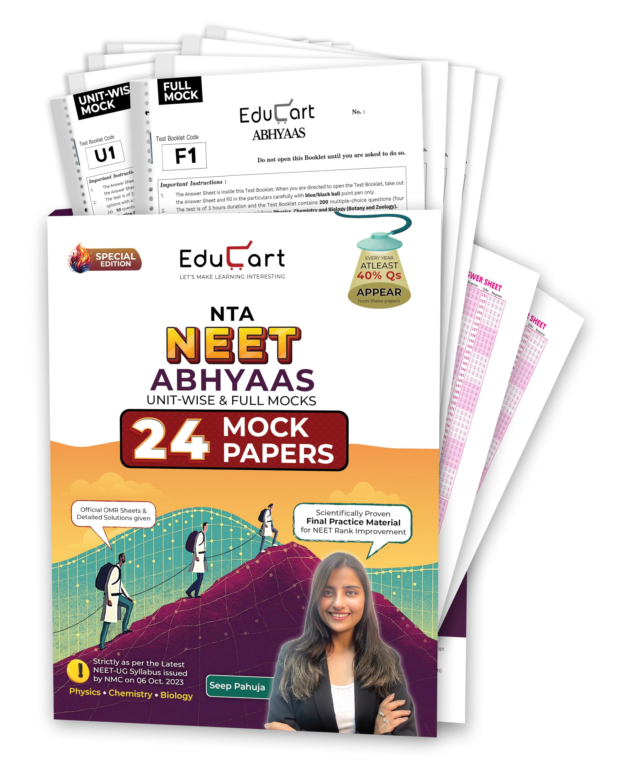 Educart Abhyaas NEET UG Mock Test Papers 2024 Final Booklets - New Full ...
