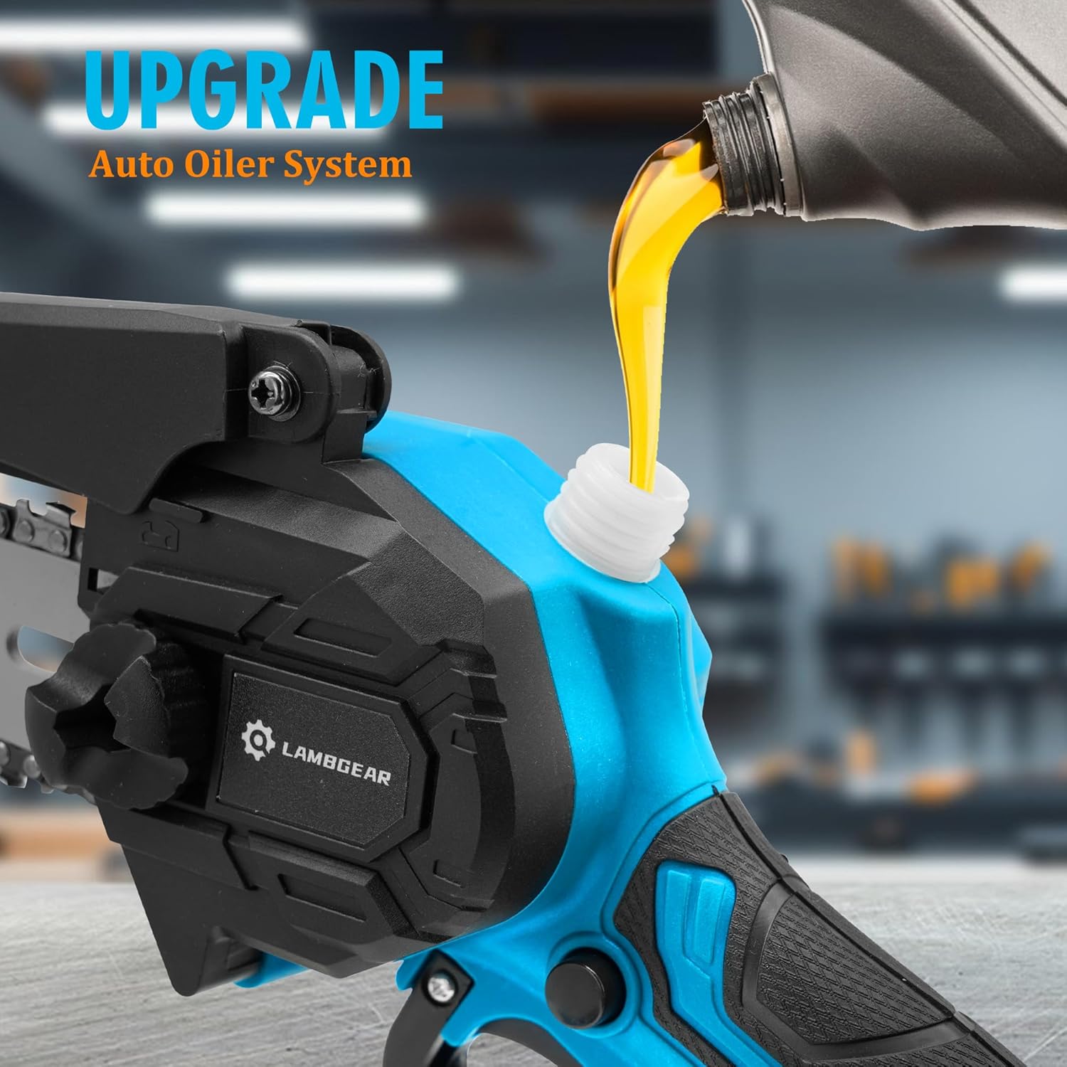 Mini Chainsaw Cordless 6 Inch Electric Chainsaw pruning saw Battery Powered Handheld Portable Chain Saw With 2 Batteries/Automatic Oiler for Tree Trimming Wood Cutting Pruning Garden