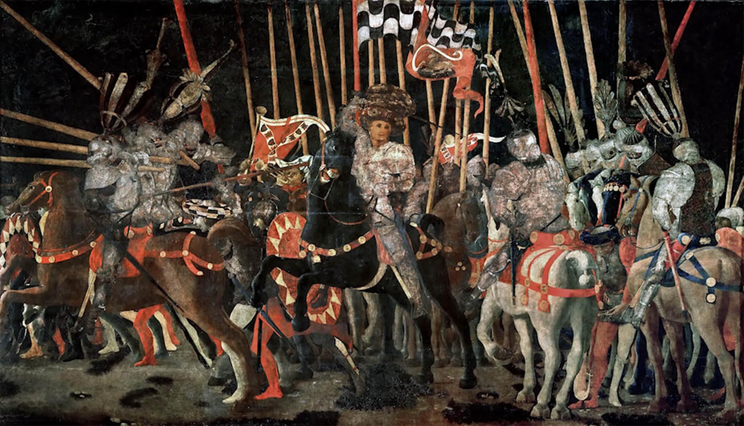 ARTXLXXBN Famous Painting Art Wall Decor Abstract Art Picture Micheletto Da Cotignola Engages in Battle by Paolo Uccello Animal Pictures for Home Decor 60x90cm