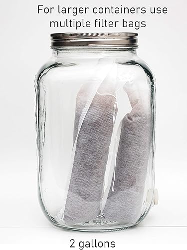 Miniatura 5 de Paquete de 100 filtros de café frío de 4 x 12 pulgadas, calcetines de malla desechables para café concentrado/té, uso con frascos, botellas, frascos