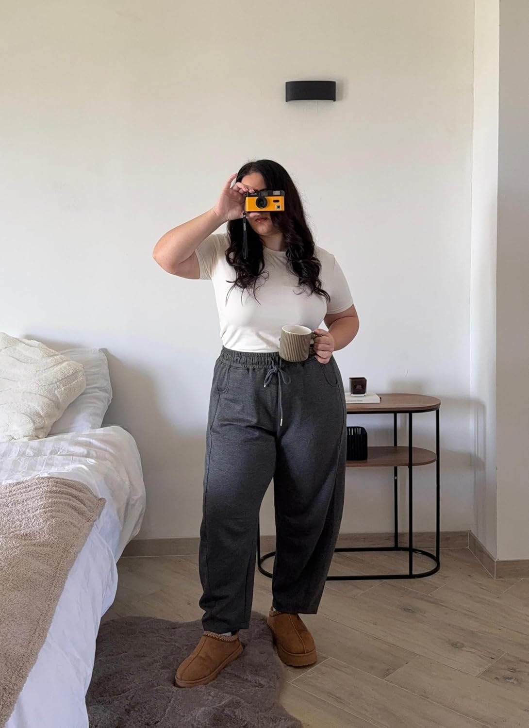 RITERA Plus Size Pants for Curvy Women Barrel Legs Sweatpants Drawstring Wide Leg Pants Lounge Trousers with Pockets XL-5XL - Image 3