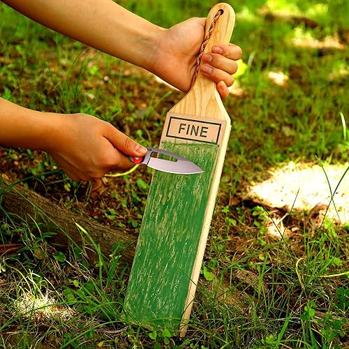 Miniatura 6 de Paleta de cuero de 3 x 15.7 pulgadas, grande mejorada para afilar cuchillos con pasta de diamante, kit de grapado de doble cara de cuero de vaca