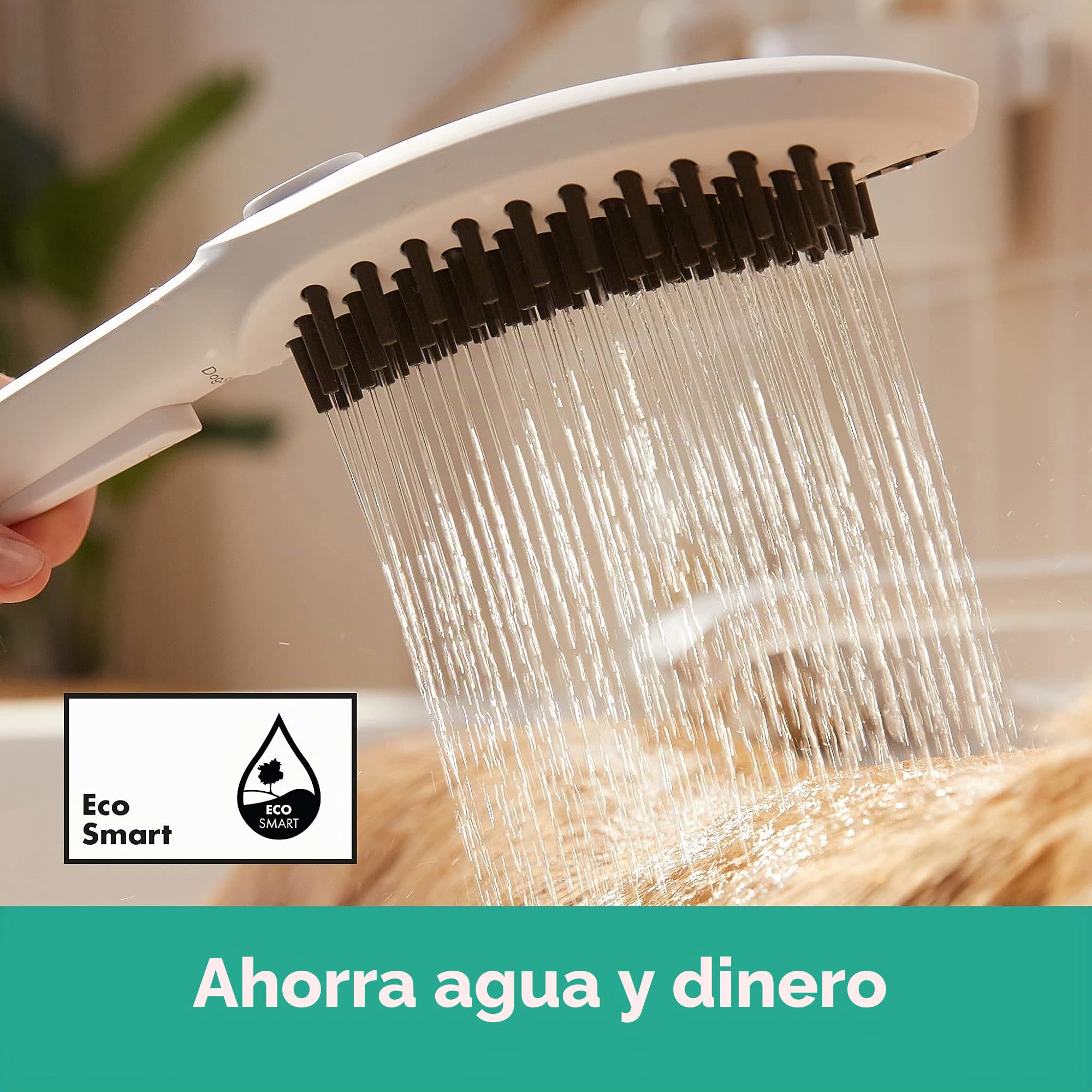 hansgrohe DogShower - ducha para perros con 3 tipos de chorro, ducha de mano para el cuidado del pelaje, con toberas para masaje, blanco mate, 26640700