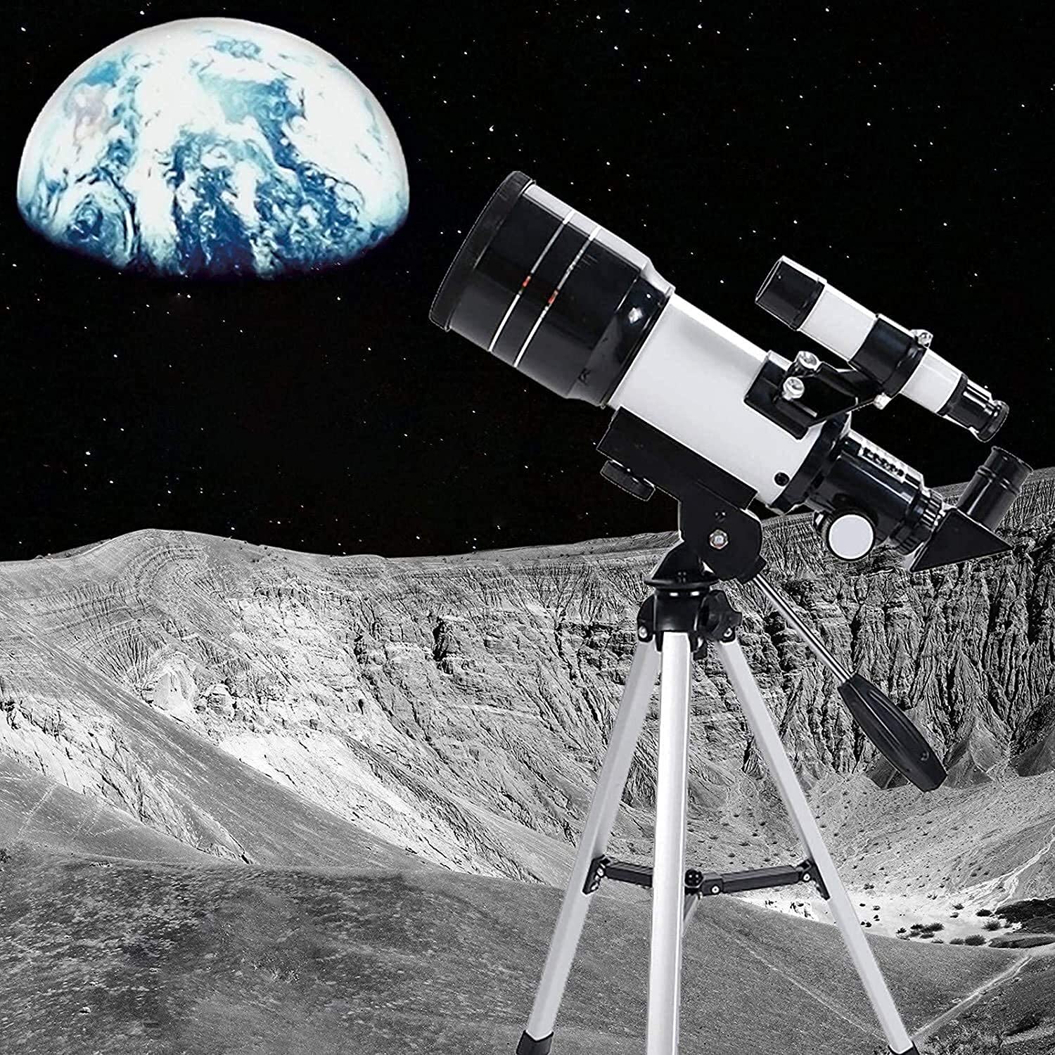 Telescopio astronomico con Auricolari Bluetooth per Bambini, Adulti e Principianti, telescopio con Apertura 150X e 70 mm