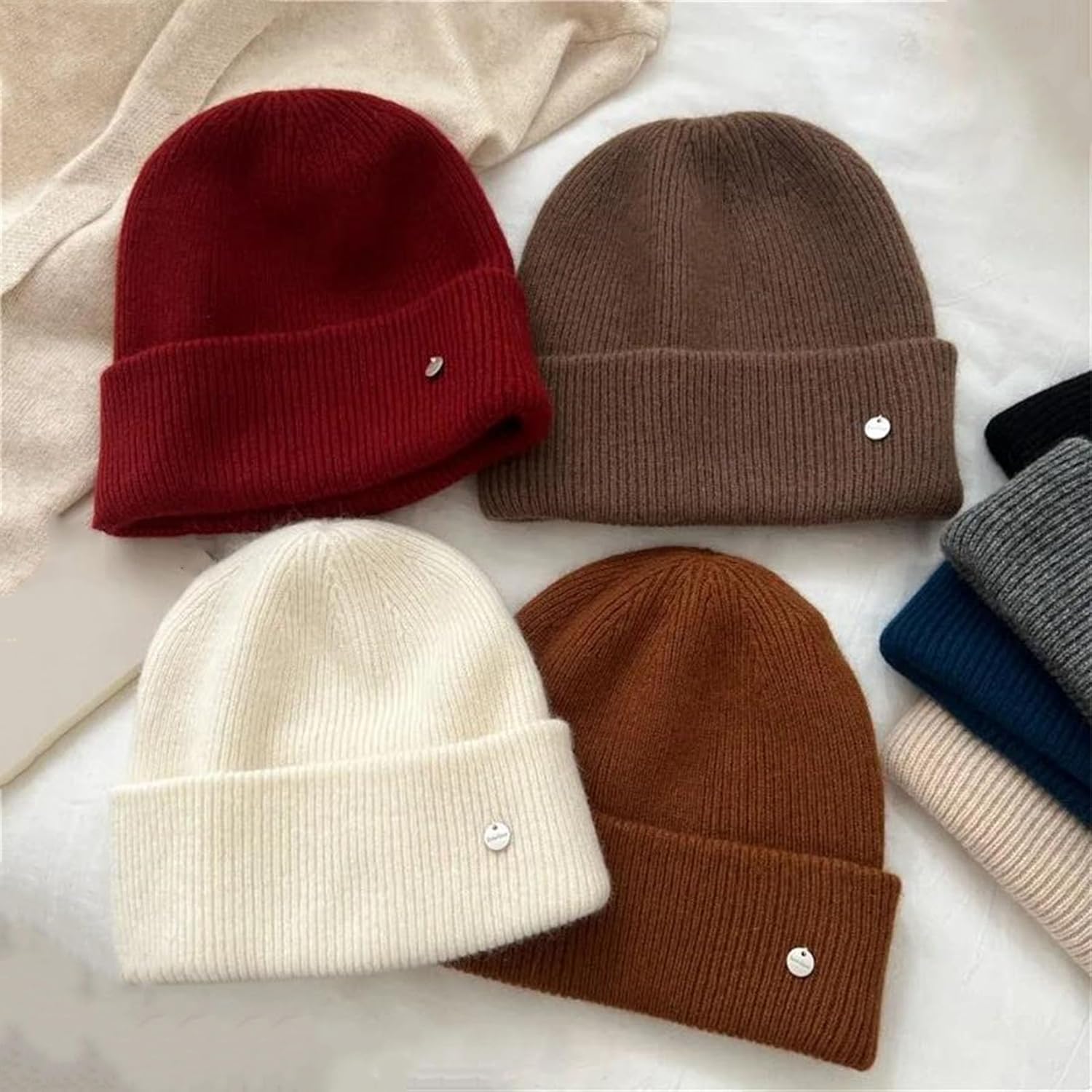 Women's Slouchy Warm Casual Beanie Men's Fall Winter Ear Protection Cold Weather Knit Hat for Skiing/Hiking/Skating