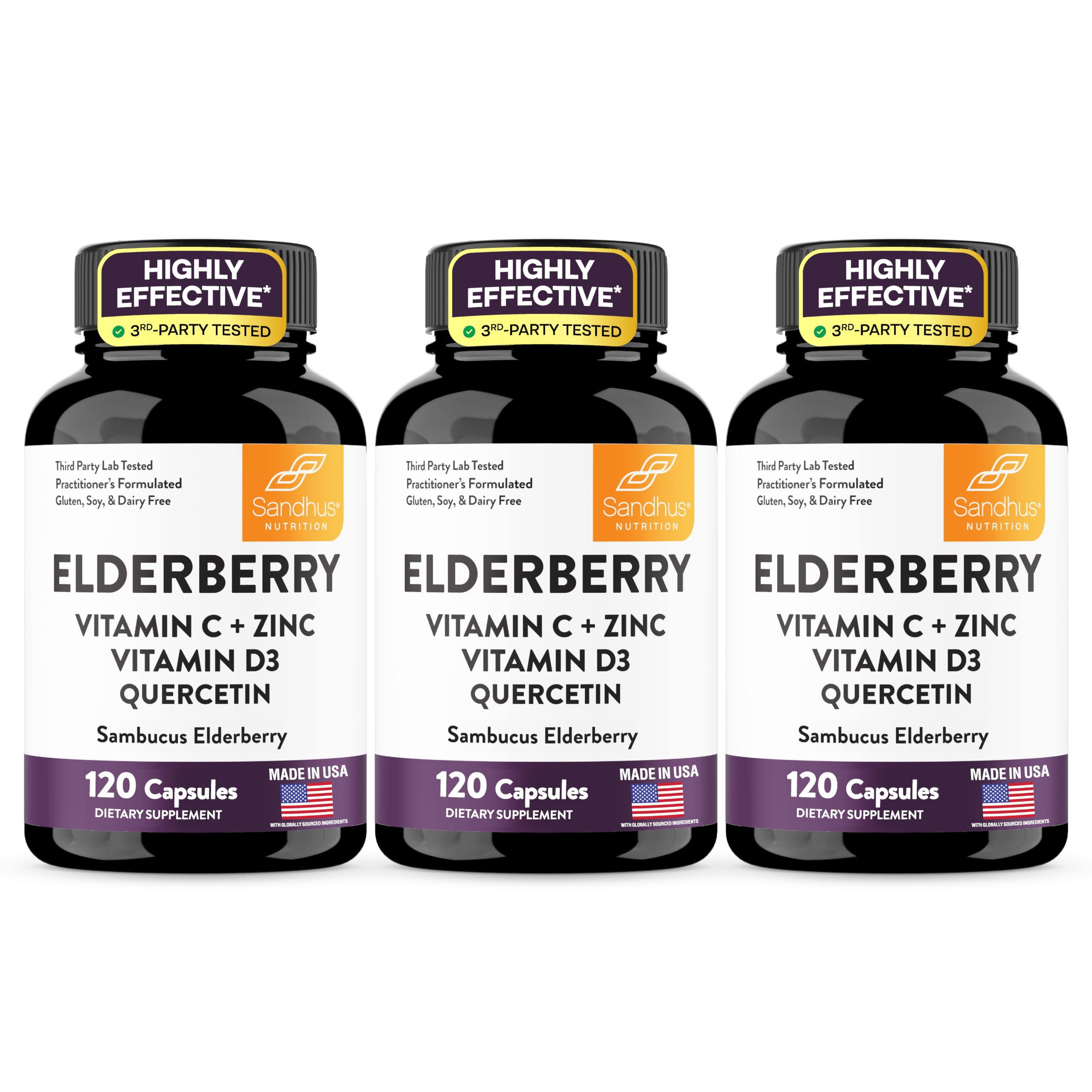 Elderberry Vitamin C and Zinc Supplement For Immune Support | 120 Capsules — Amazon image 12
