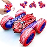 Remote Control Car,Double Sided 360° Rotating 4WD RC Cars Toys for 3-12 Year Old Boys 2.4GHz Electric Rechargeable Race Stunt Birthday Halloween Christmas Easter Toys for Boys 4-6 3-4