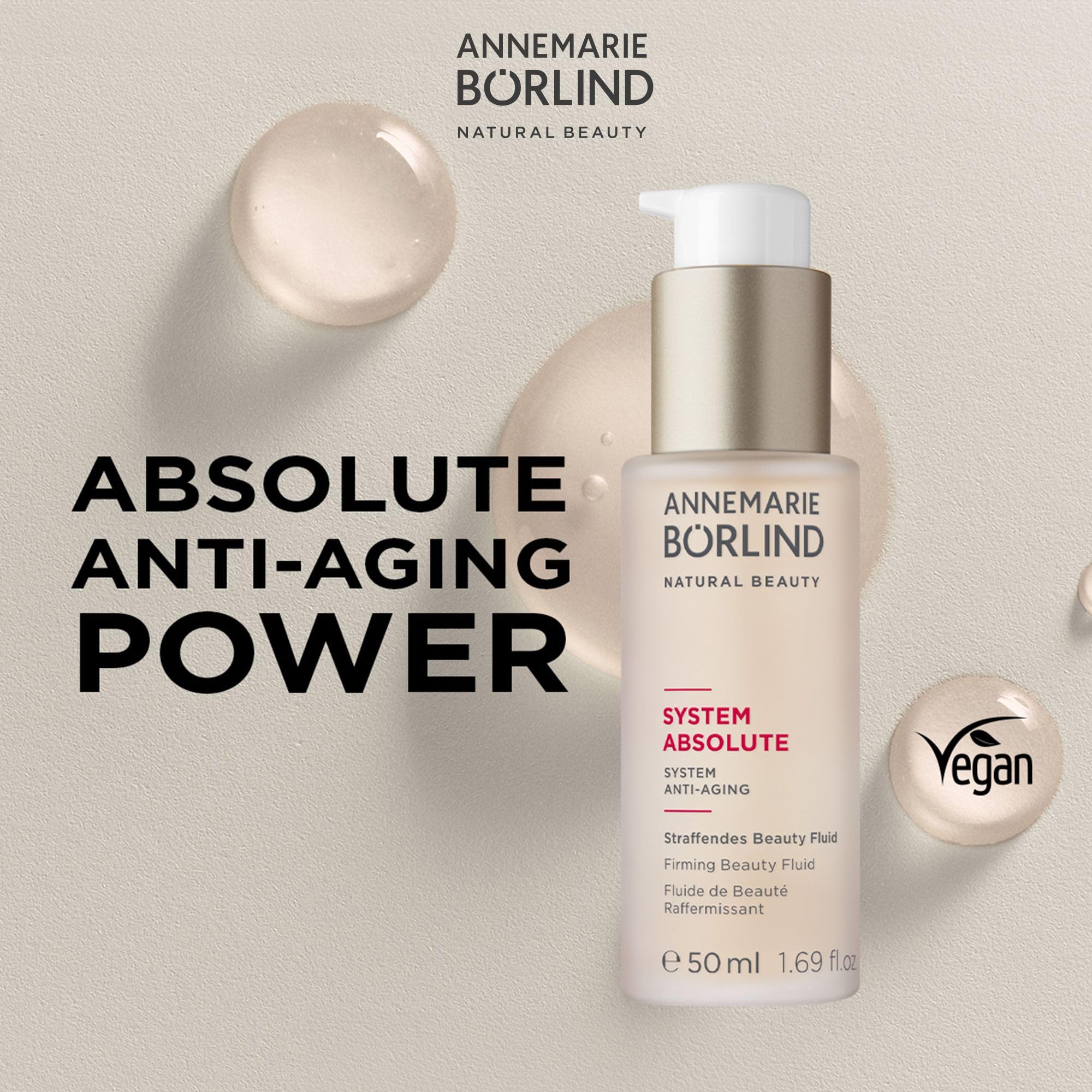 ANNEMARIE BÖRLIND SYSTEM ABSOLUTE Straffendes Beauty Fluid 50ml Anti-Aging | Straffendes Gesichtsfluid, Mildert Falten, Glättet die Haut, Aktiviert Kollagenproduktion, Anti-Aging, Feuchtigkeitsspendend