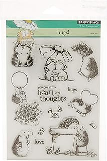Penny Black - Sellos transparentes (12,7 x 19,1 cm), color negro