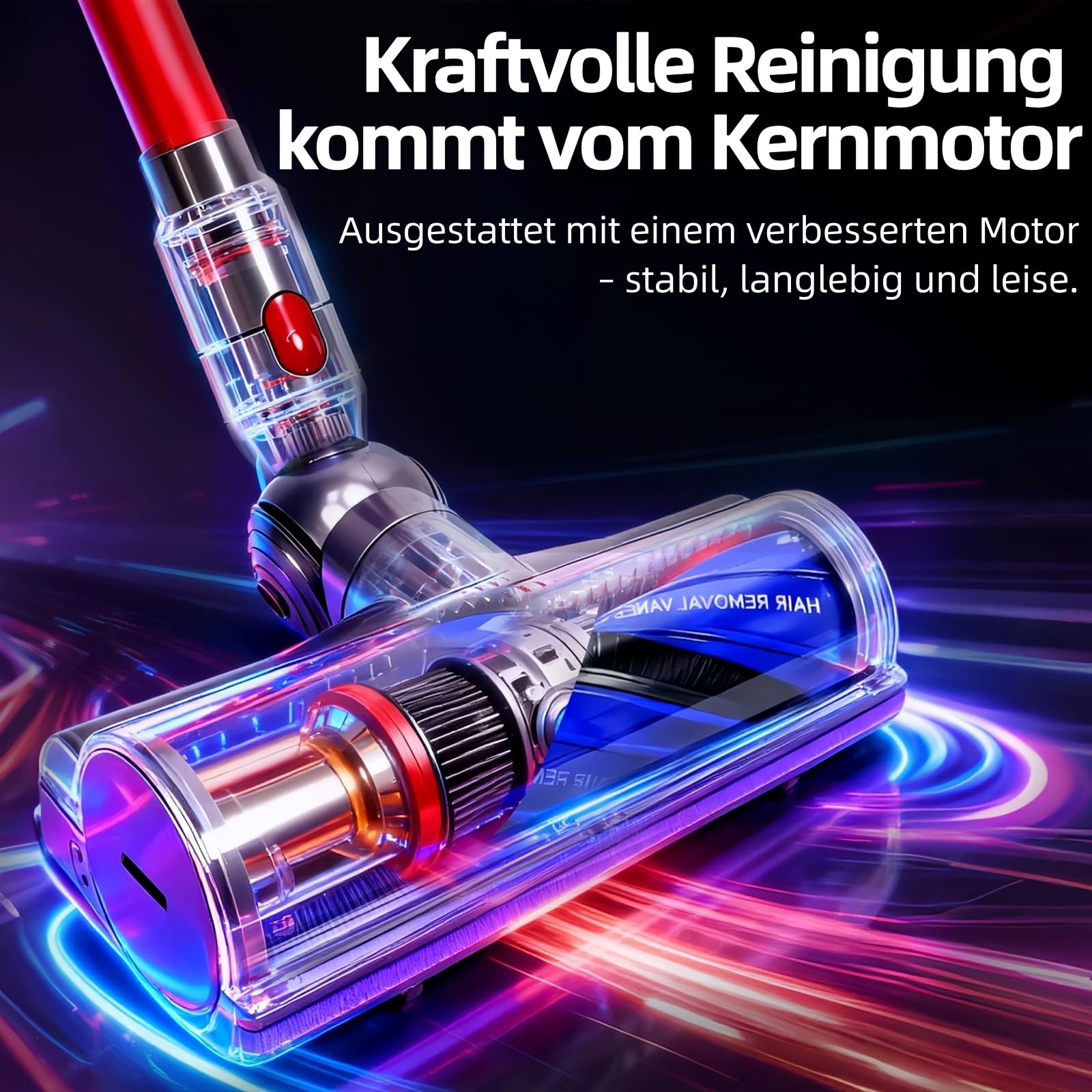 Anti-Verwicklungs Bodenbürste für Dyson V7 V8 V10 V11 V15 Staubsauger, TorqueDrive Motorhead Turbobürste Bodendüse mit Direktantrieb für Teppich & Hartboden, Zubehör Ersatzteile gegen Tierhaare