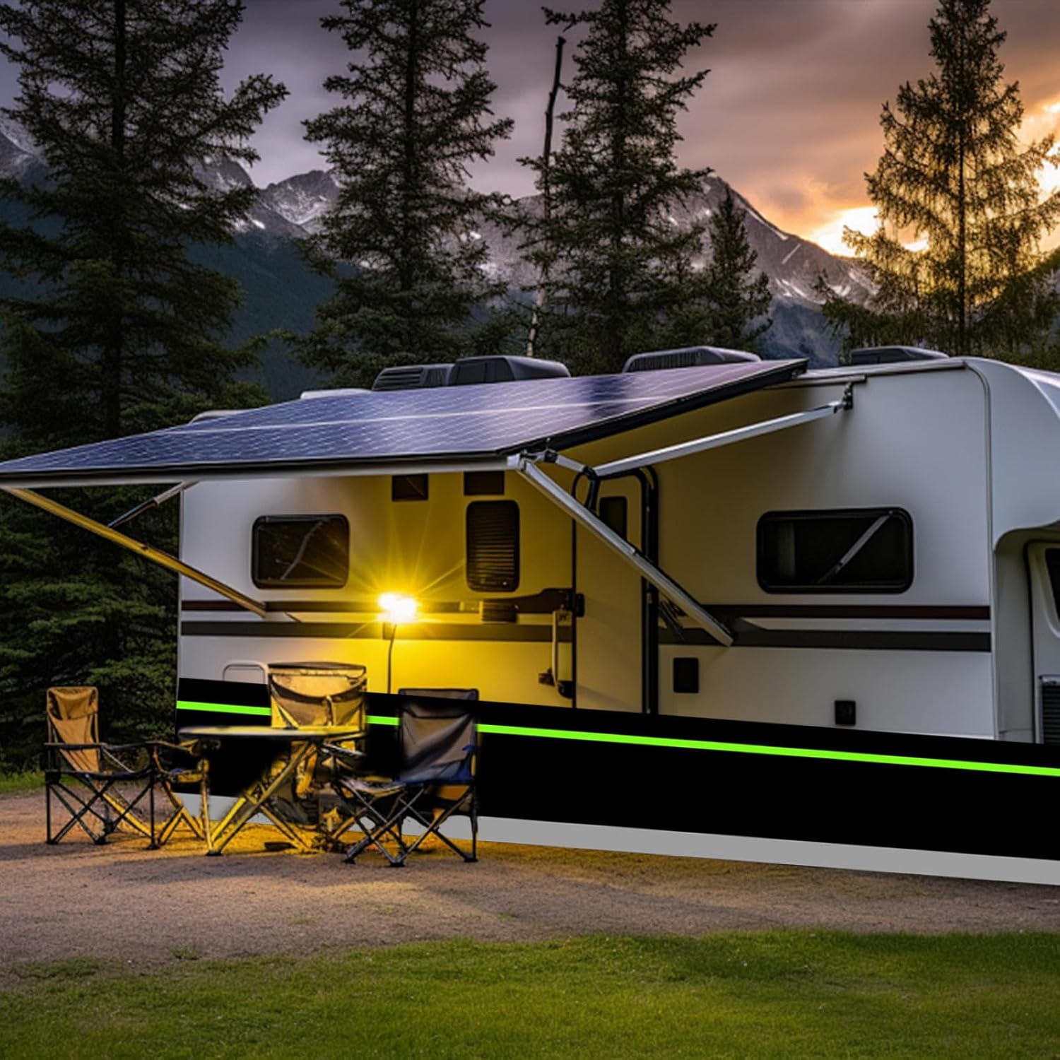 Required Skirting for Rv 37.5 Inches High Insulated Skirting for Travel Trailers High-Density Fiberboard Insulated Travel Trailers