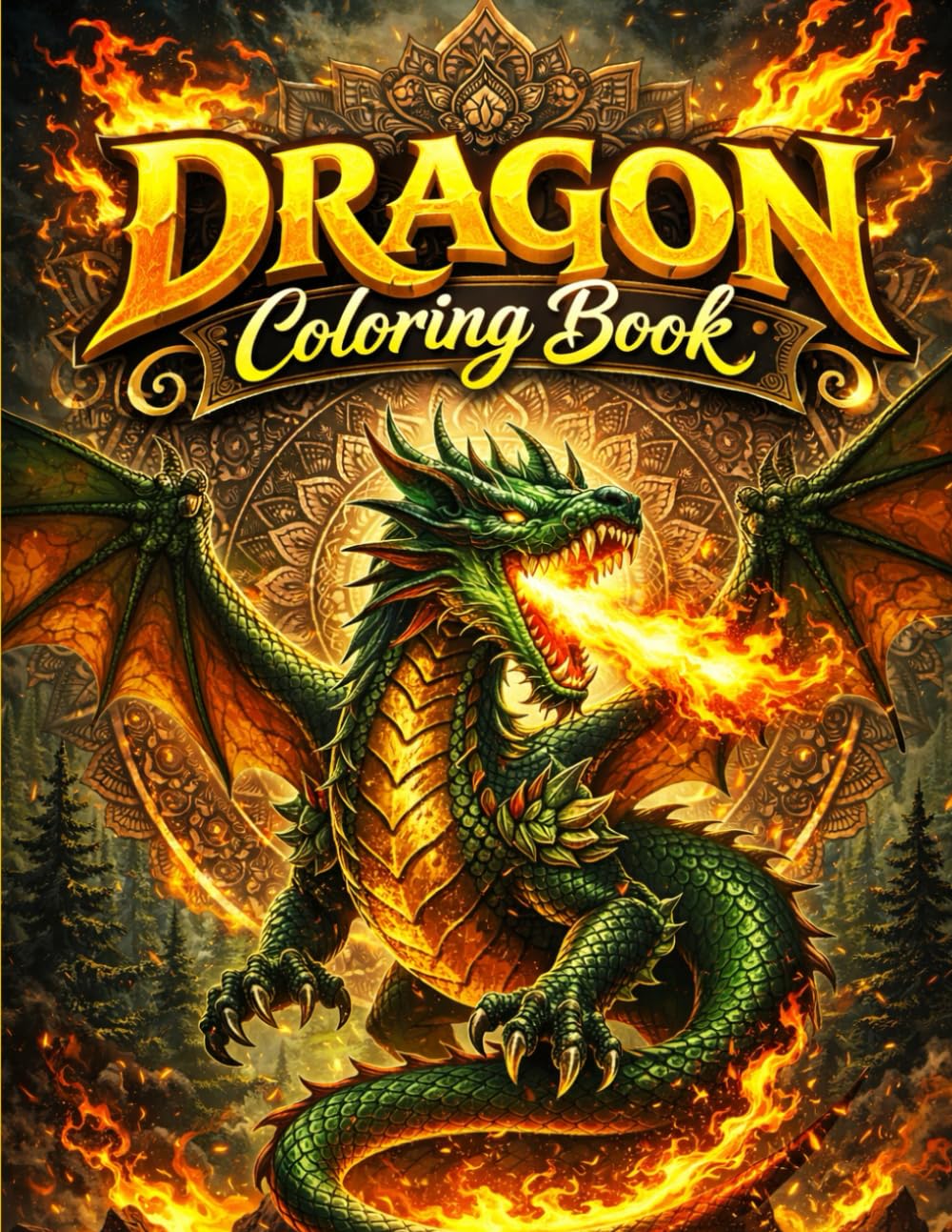 Dragon Coloring Book: Mystical and Imaginative Entertainment for Adults 80 Pages 8.5 * 11