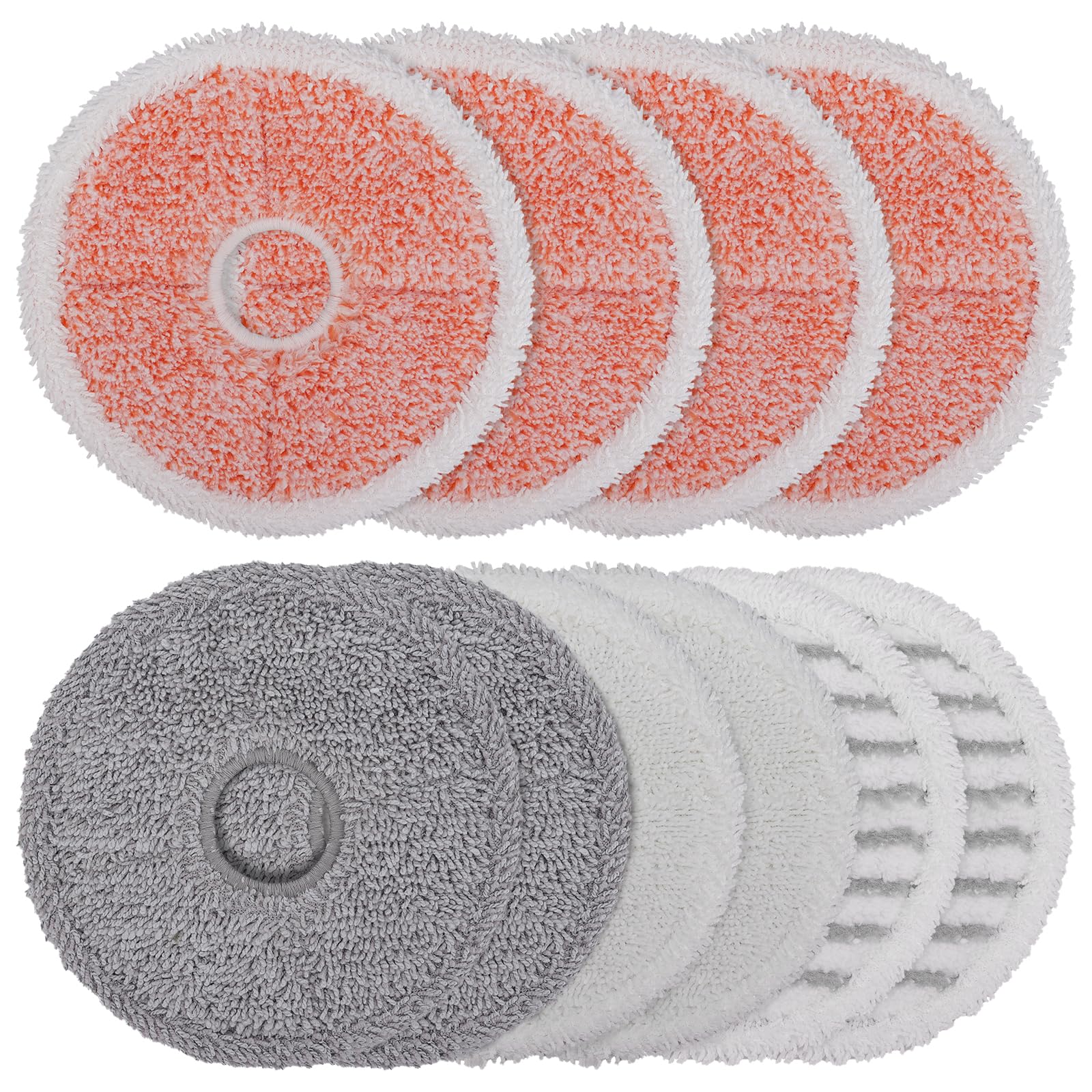LncBoc3764 Mop Pads: 10 Pack Replacement Pads Compatible with Bissell SpinWave+ Vac Cordless 37643/3764 All-in-one Powered Spin Mop - Washable and Reusable