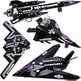 Diecast Stealth Bomber Toy Jets with Pullback Mechanism, Set of 4 B-2 Spirit Bombers, Diecast Metal Jet Plane Airplane Toys, B2 Bomber Model, Military Cake Decorations, Aviation Party