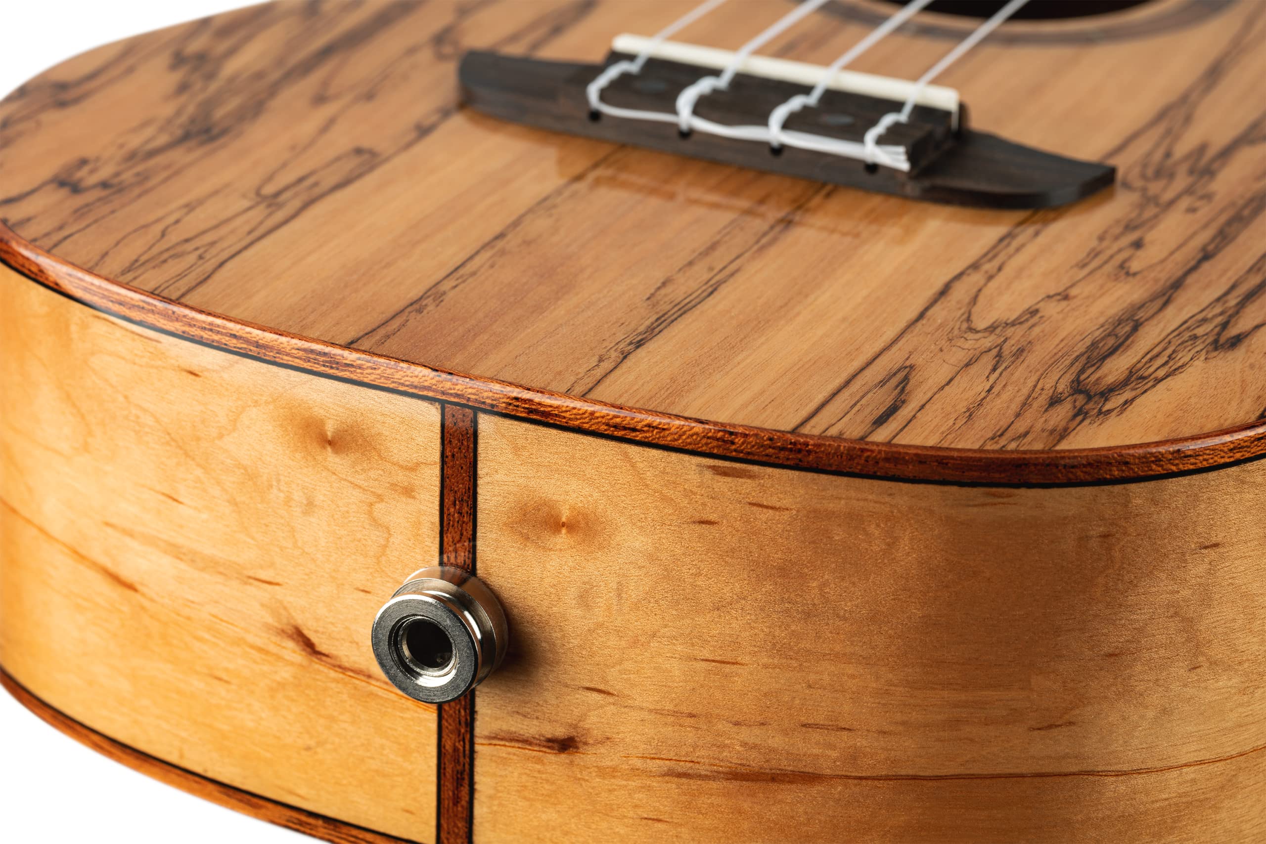 Ortega Guitars Ukulele Concerto Elettro-Acustico – Elite Series – Gig Bag Inclusa – Spalted Acero, Natural (RUET-SMA)