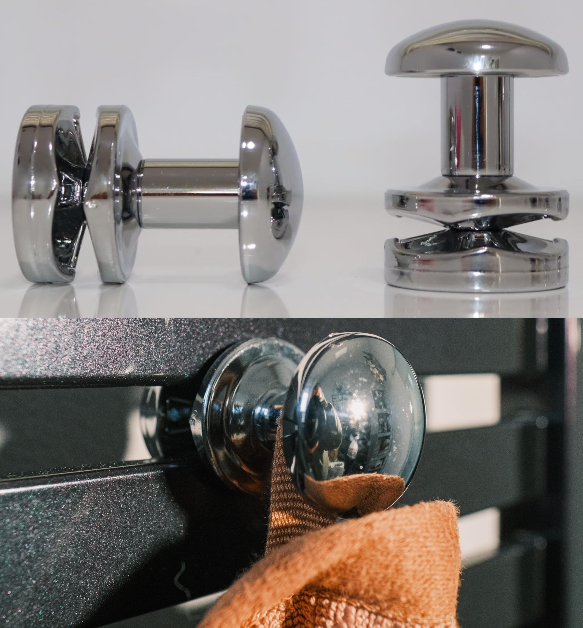 Anapont Towel Rail Towel Knob – White – Chrome – Black – Towel Hook Bathrobe Holder For Radiator Bathroom Radiator Set Of 2 (Black, Type 1 - View #3