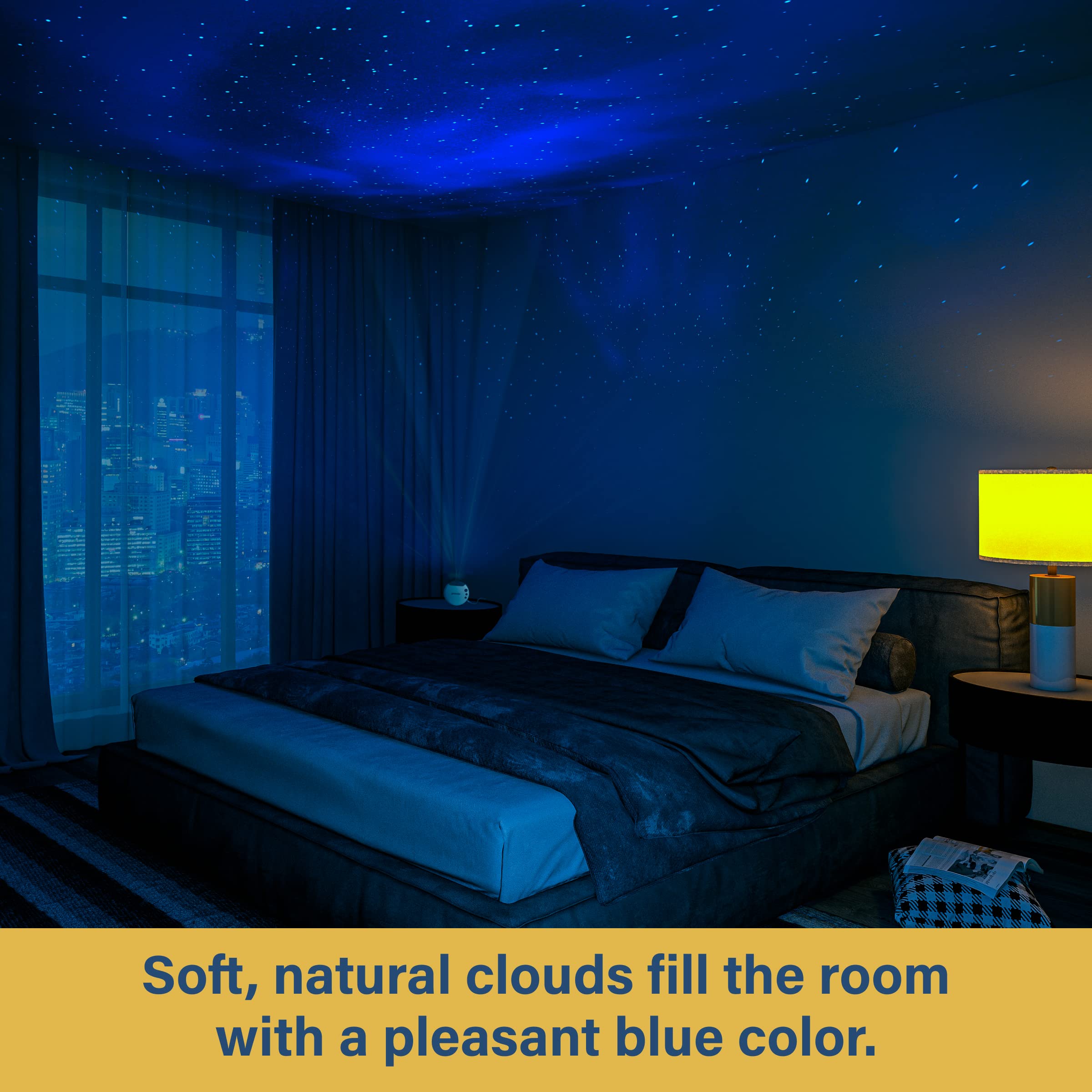 KINDERLITE Galaxy Projector Star Projector, DreamLite Animated LED Galaxy Light, Nachtlicht Projektor mit Touch Control Auto-Off Timer, ​Starlight Projektor