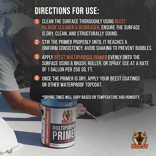 Miniatura 5 de Imprimación multiusos  Imprimación de techo para RV, imprimación EPDM, imprimación de hormigón, imprimación de goma líquida, revestimiento de techo