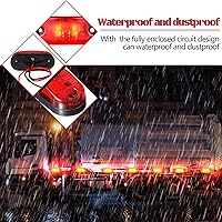 Vista 6 de Tallew 10 luces LED de remolque de 2.5 pulgadas, 2 diodos, impermeables, para remolque, marcador lateral, señal ovalada, luces de circulación