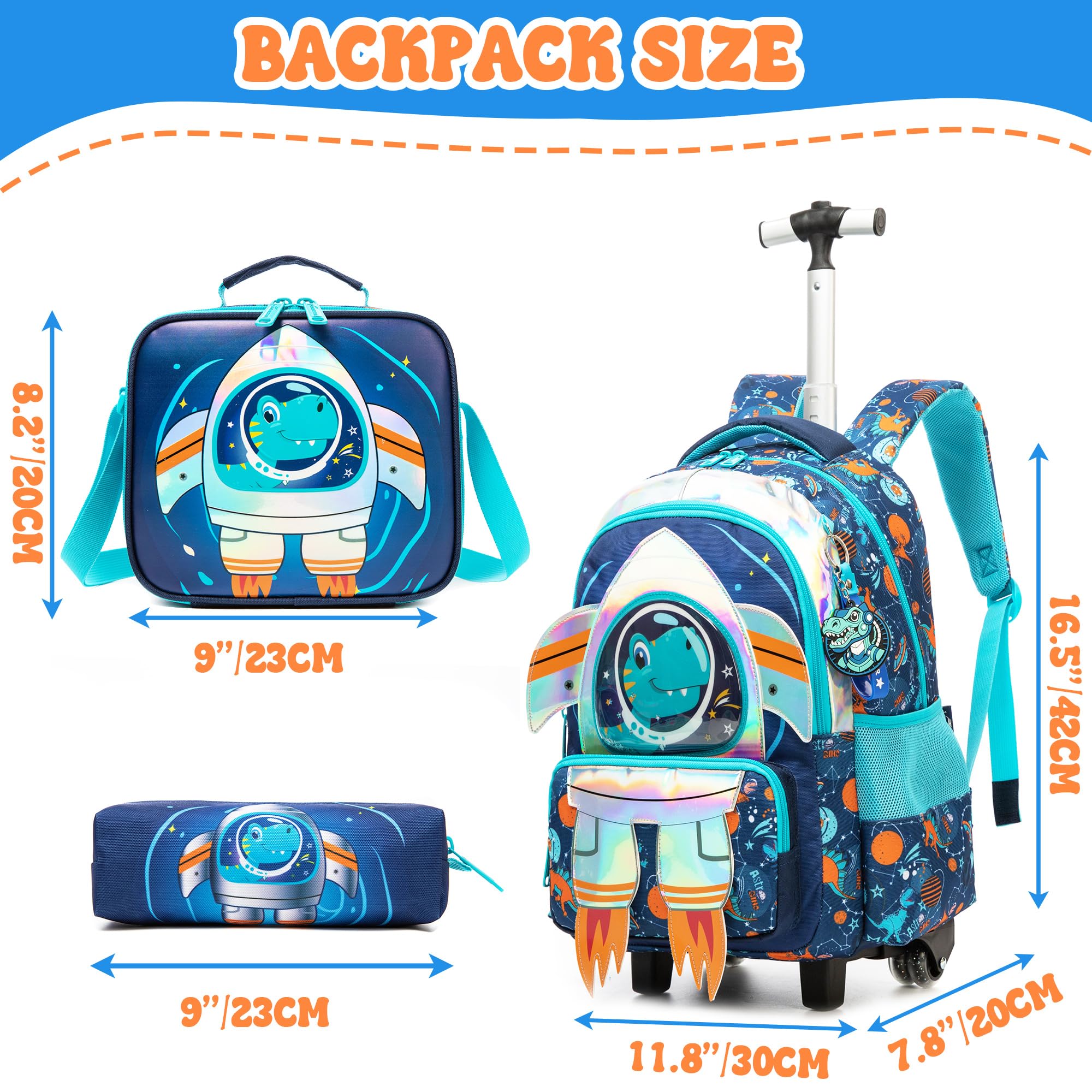 HTgroce Cartable a Roulette Garçon cp Sac Dos roulettes Garçon Primaire ce2