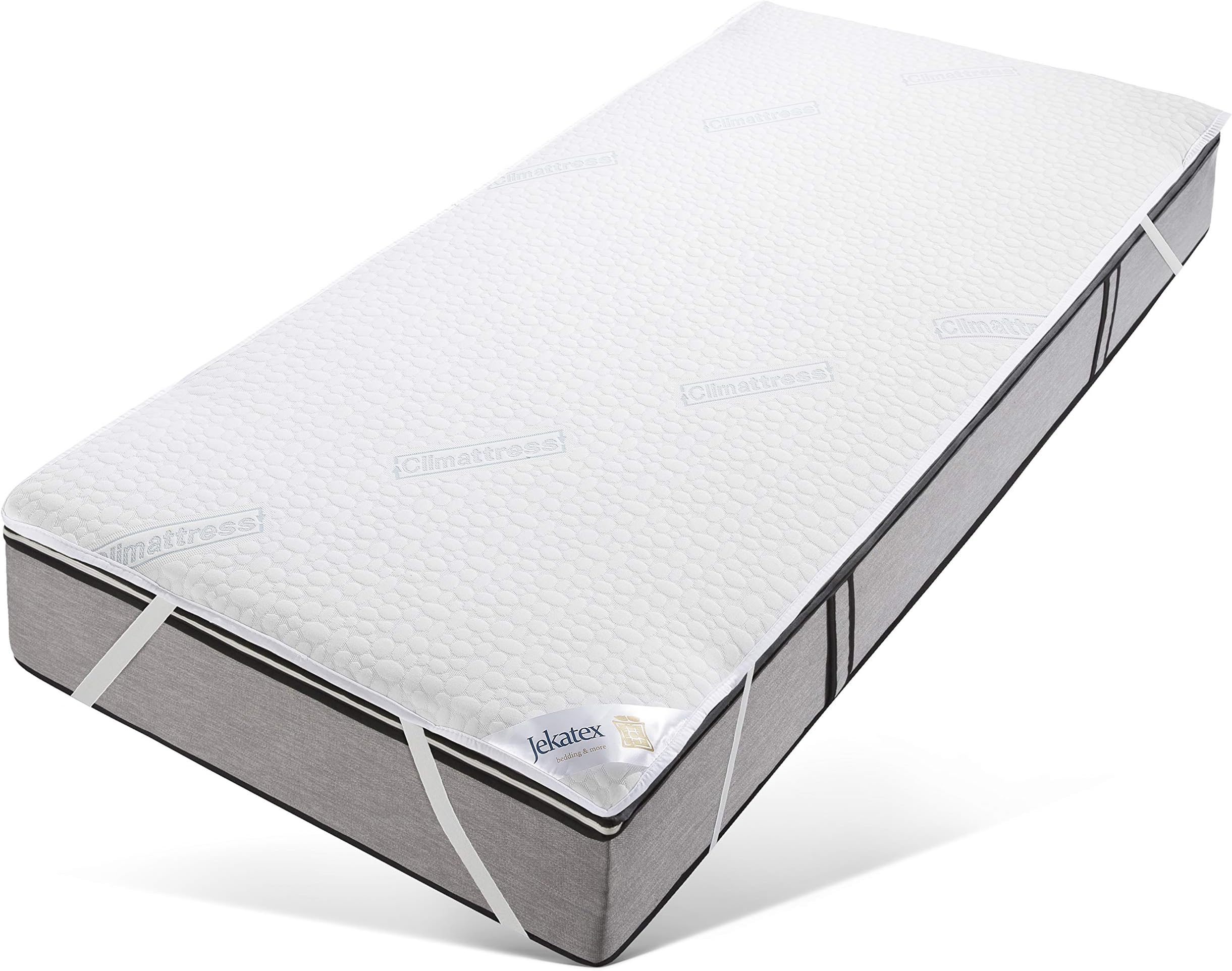 Jekatex Climatress Climattress topper, 100% polyester, white, 90 x 200 cm