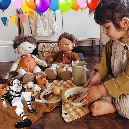 Miniatura 8 de Maxyoung Figura vintage de muñeca payaso de porcelana de 14 pulgadas, figura coleccionable, juguete pintado a mano, regalo de cumpleaños de Navidad,