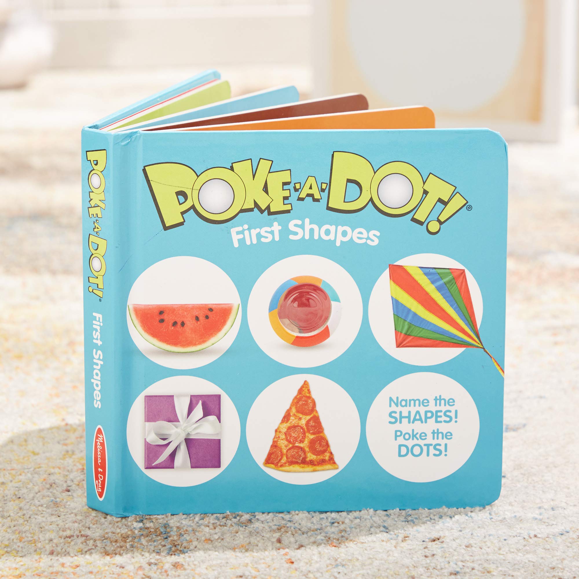 Melissa & Doug 41357 Poke-a-Dot First Shapes, zeszyty aktywności, 3+, prezent dla chłopca lub dziewczynki