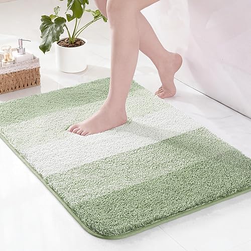 Vista 43 de Exclusivo Mezcla Alfombras de baño de 17 x 24 pulgadas, extra suaves, antideslizantes, absorbentes, de microfibra absorbente, lavables a máquina