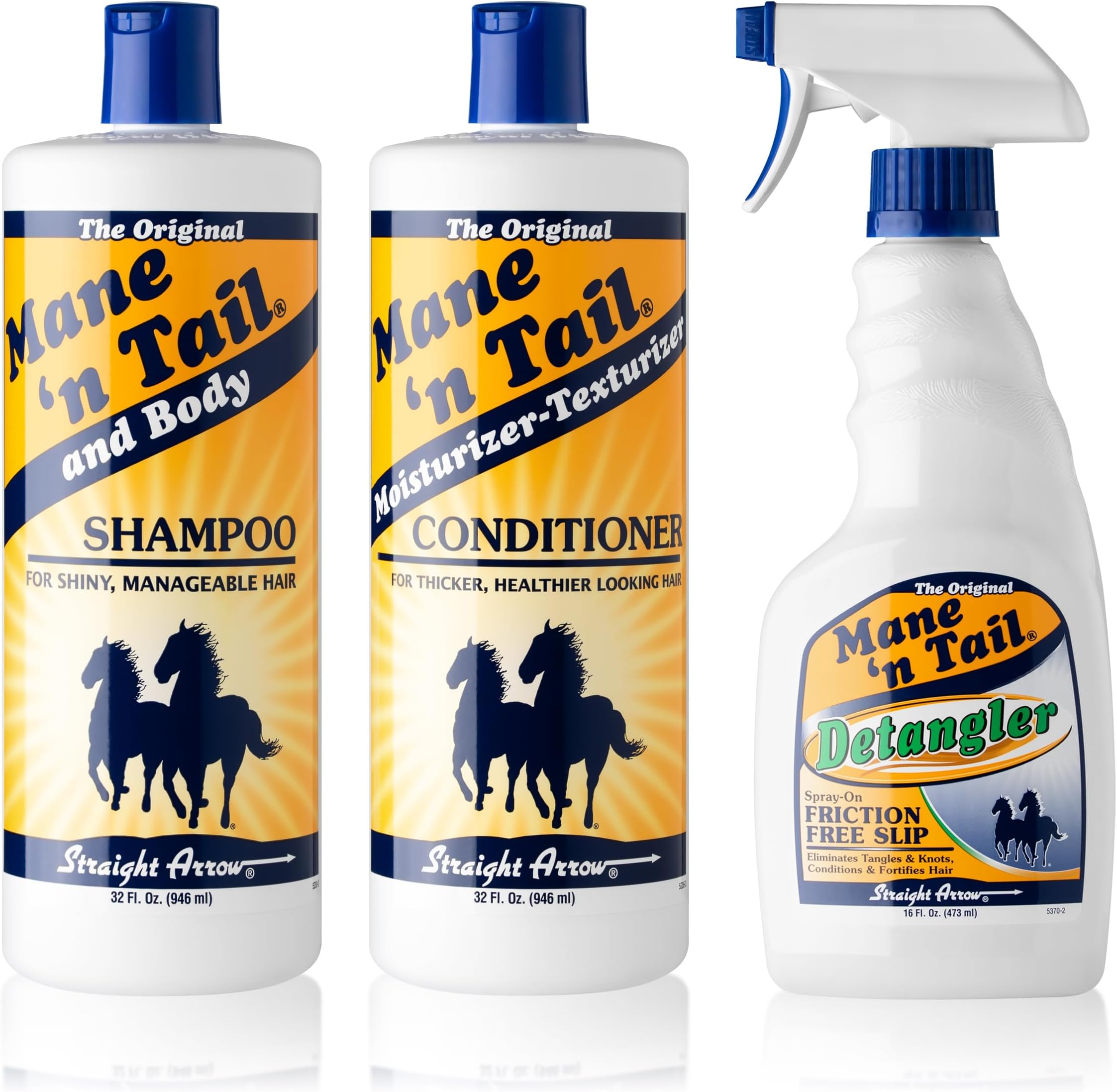 3 Pc Kit Includes 32 Ounce Shampoo, 32 Ounce Conditioner, 16 Ounce Detangler