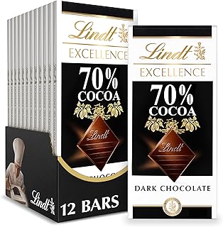 Lindt EXCELLENCE 70% Cocoa Dark Chocolate Bar, Dark Chocolate Candy, 3.5...