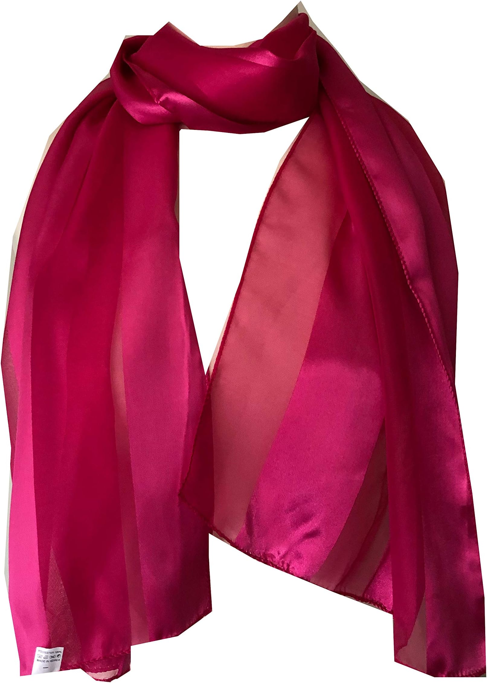 Plain coloured Chiffon and Satin Striped Scarf Thin Pretty Scarf, 150 cm x30cm lovely Gift/present.