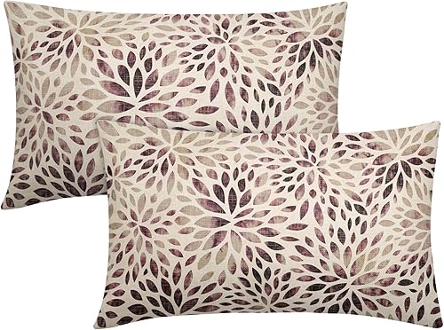 Vista 18 de Juego de 2 fundas de almohada modernas vintage caprichosas de 18 x 18 pulgadas, fundas de almohada cuadradas de algodón negro antiguo con contraste