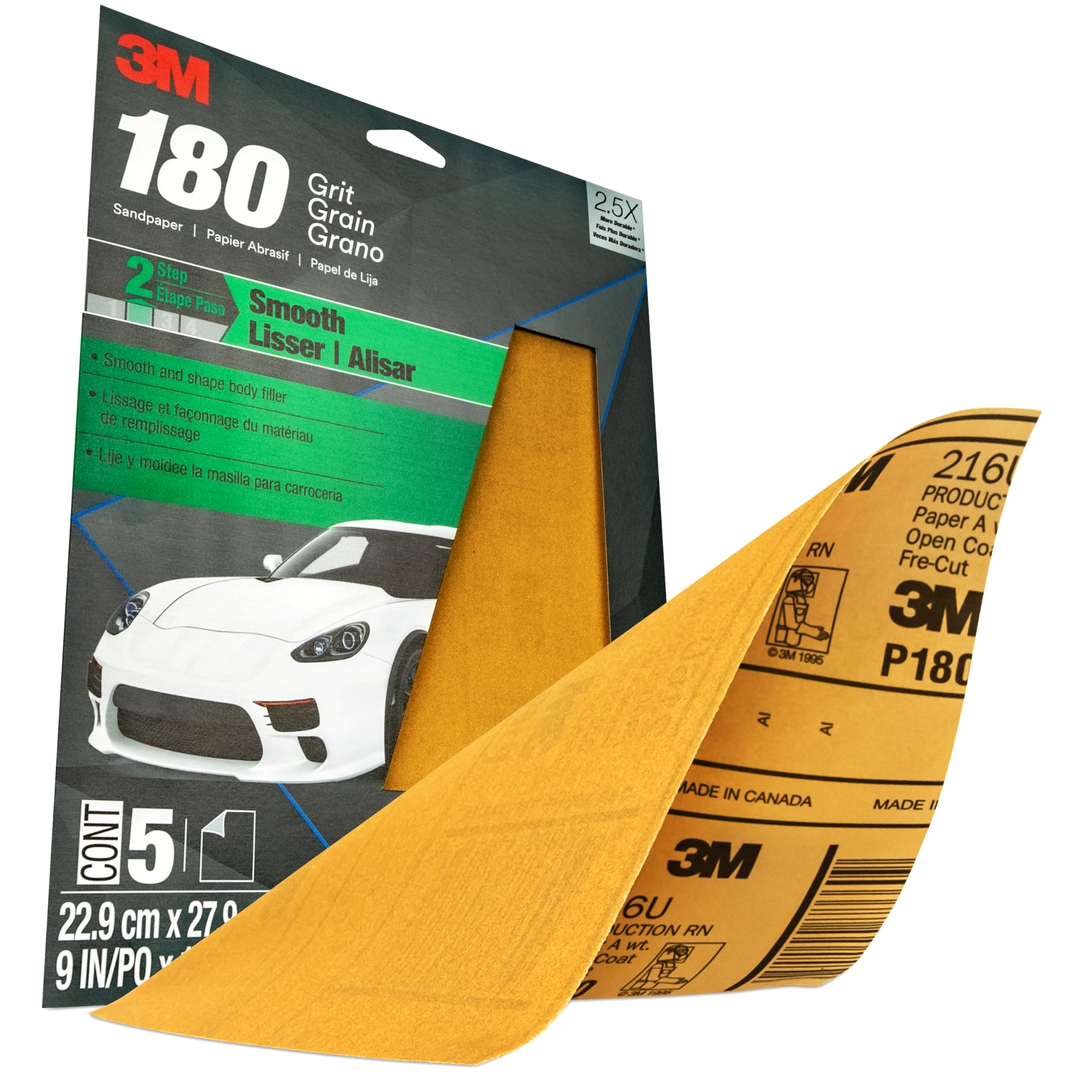 Amazon.co.jp: 3M 320グリットサンドペーパーシート 180 Grit 32545 