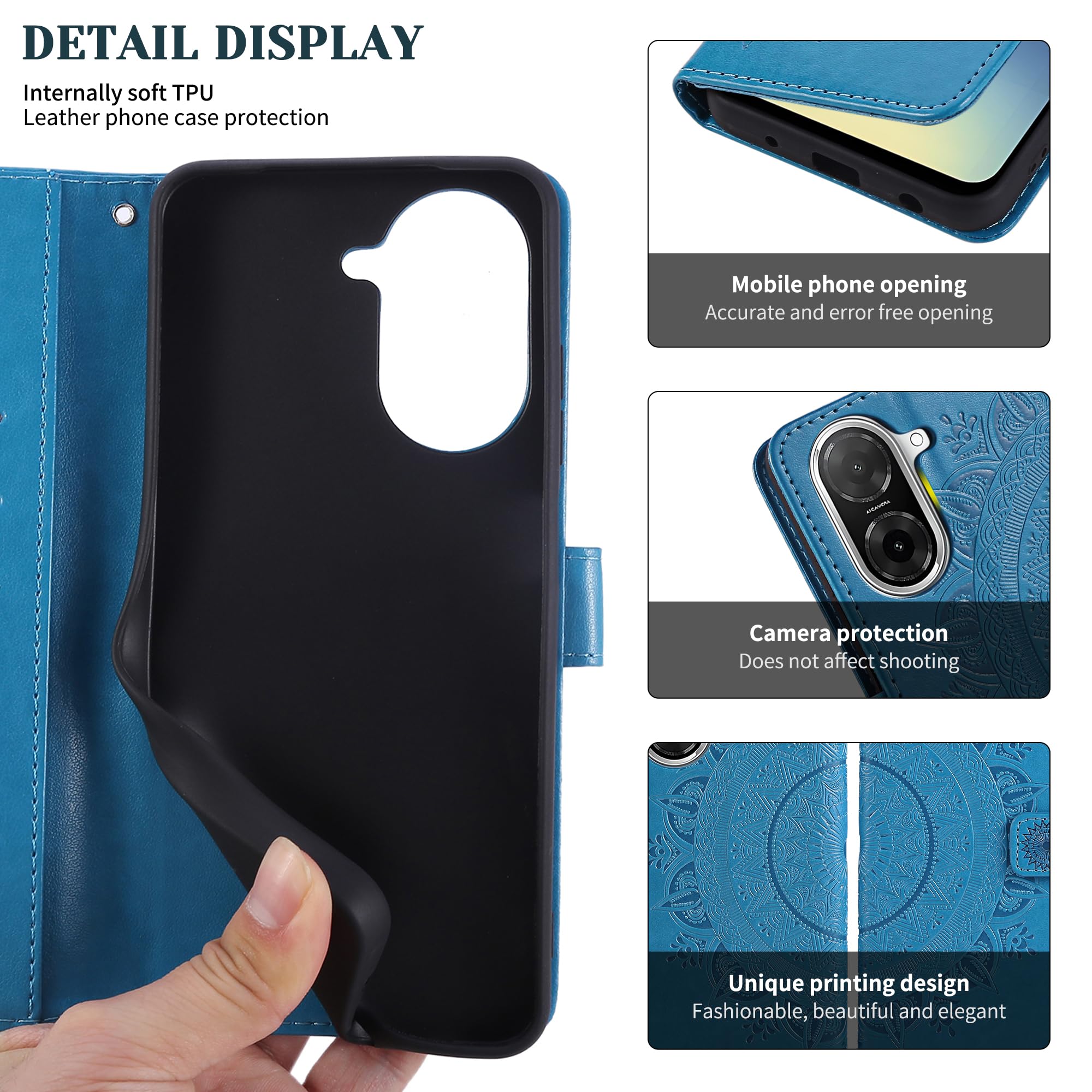 Custodia Flip Magnetico Portafoglio Con Vetro Temperato Per Xiaomi Redmi A5